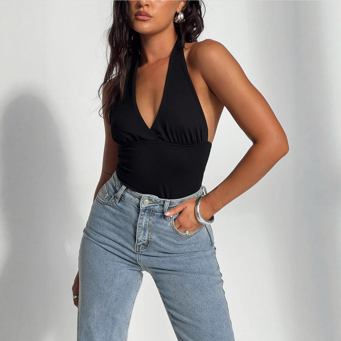 Women's Sexy Deep V-Neck Backless Camisole